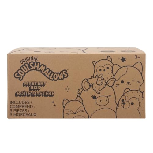 Squishmallows Official Kellytoy 8" Plush Mystery Pack - Styles Will Vary in Surprise Box That Includes Three 8" Plush