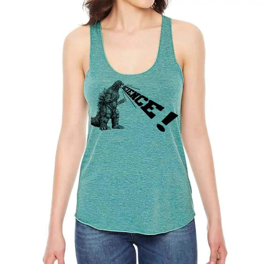 Godzilla Science racerback tank top