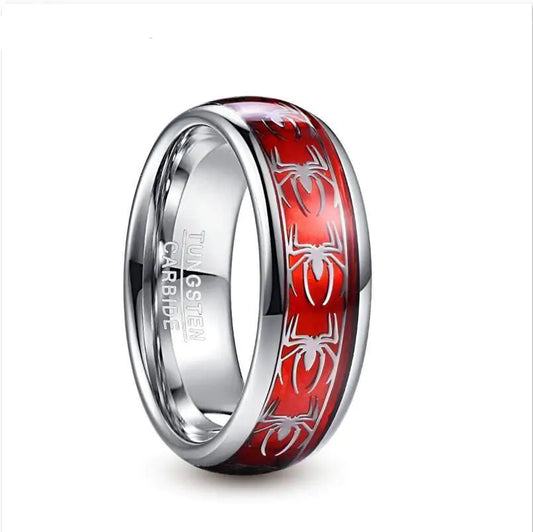 Spider Motif Tungsten Ring